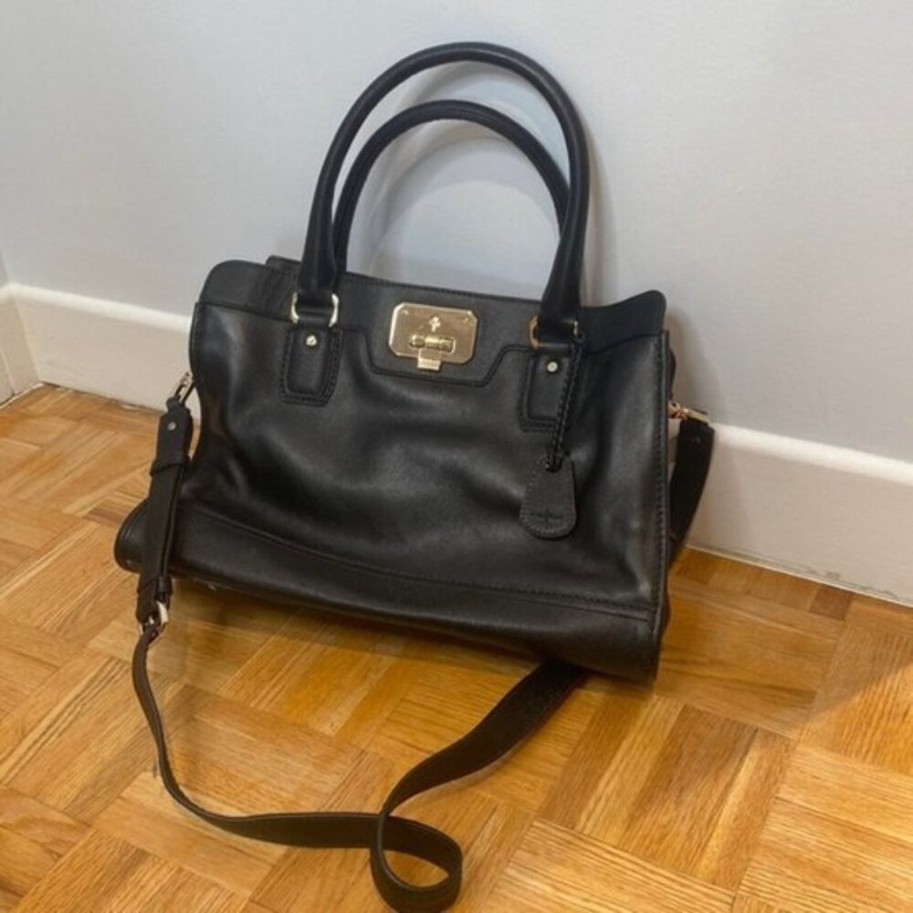 Cole Haan Women Black Genuine Leather Shoulder Crossbody Bag - Picture 2 of 10